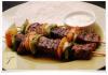 grilled beef kebabs