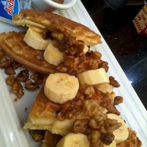 Banana Walnut Waffles