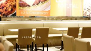 dining near the wall