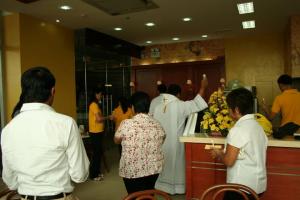 front of counter