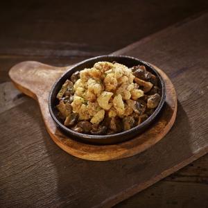 Garlic Mushrooms with Chicharon