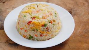 Pineapple Fried Rice with Pork Sausage
